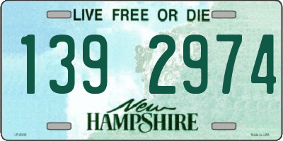 NH license plate 1392974