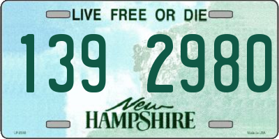 NH license plate 1392980