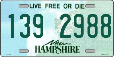 NH license plate 1392988