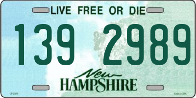 NH license plate 1392989