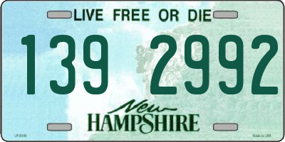 NH license plate 1392992