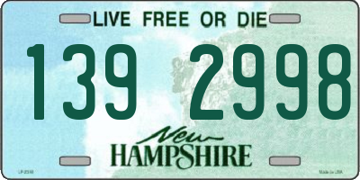 NH license plate 1392998