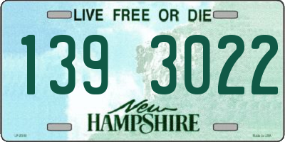 NH license plate 1393022