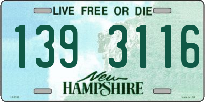 NH license plate 1393116