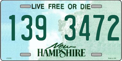 NH license plate 1393472