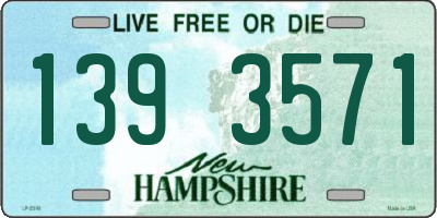 NH license plate 1393571