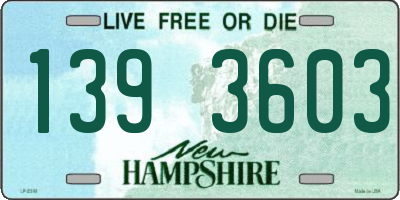 NH license plate 1393603