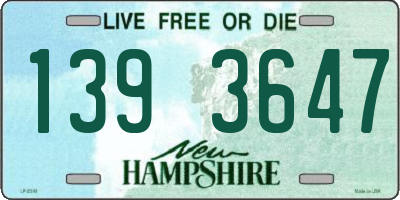 NH license plate 1393647
