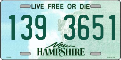 NH license plate 1393651