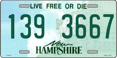 NH license plate 1393667