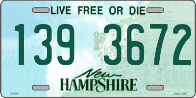 NH license plate 1393672