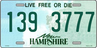 NH license plate 1393777