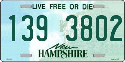 NH license plate 1393802