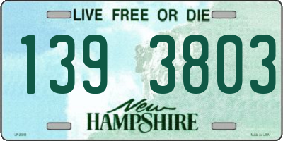 NH license plate 1393803