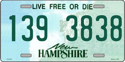 NH license plate 1393838