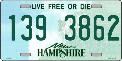 NH license plate 1393862