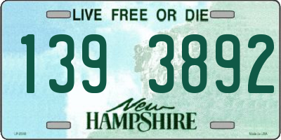 NH license plate 1393892