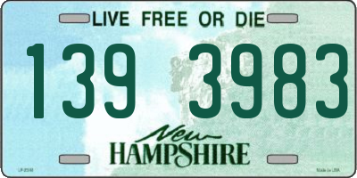 NH license plate 1393983