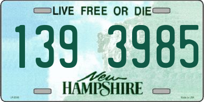 NH license plate 1393985