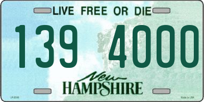 NH license plate 1394000