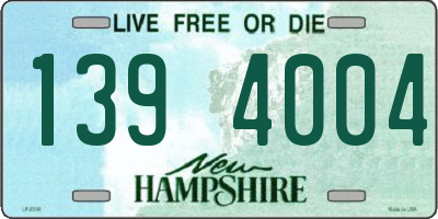 NH license plate 1394004