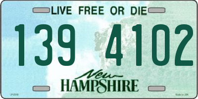 NH license plate 1394102
