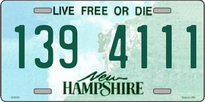 NH license plate 1394111