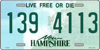 NH license plate 1394113