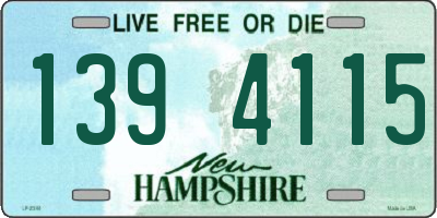 NH license plate 1394115