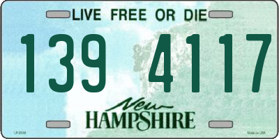 NH license plate 1394117