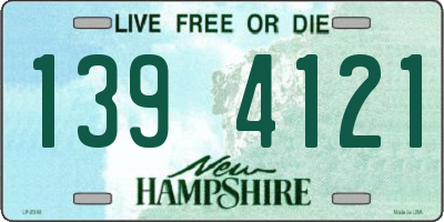 NH license plate 1394121