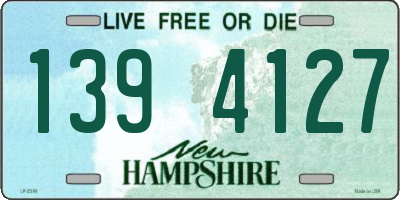 NH license plate 1394127