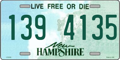 NH license plate 1394135