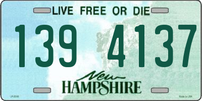 NH license plate 1394137