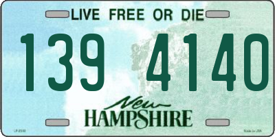 NH license plate 1394140