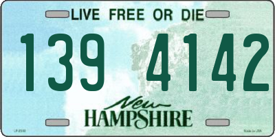 NH license plate 1394142