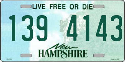 NH license plate 1394143