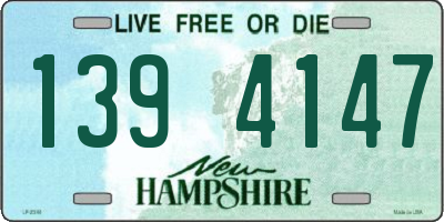 NH license plate 1394147