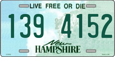 NH license plate 1394152