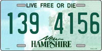 NH license plate 1394156