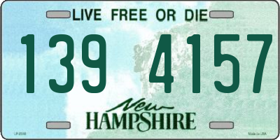 NH license plate 1394157