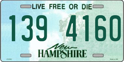NH license plate 1394160