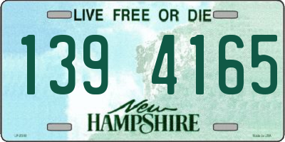 NH license plate 1394165