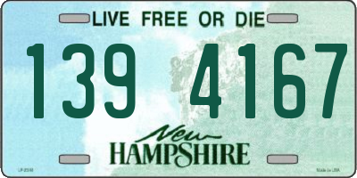 NH license plate 1394167