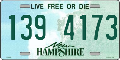 NH license plate 1394173