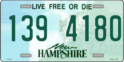 NH license plate 1394180