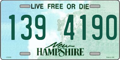 NH license plate 1394190