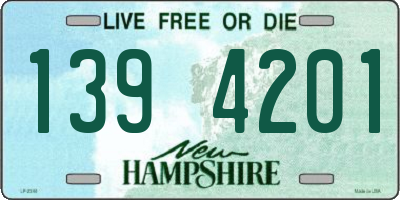 NH license plate 1394201