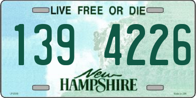 NH license plate 1394226