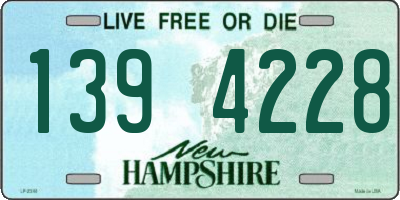 NH license plate 1394228